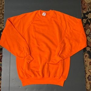 Vintage “Jerzees” tag blank orange sweat shirt